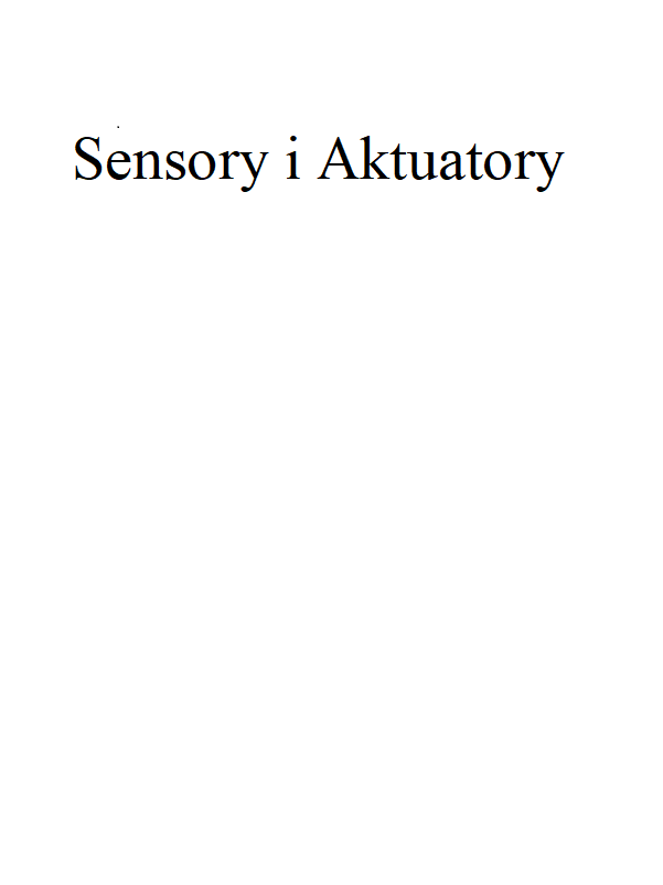 Cover image for Sensory i aktuatory